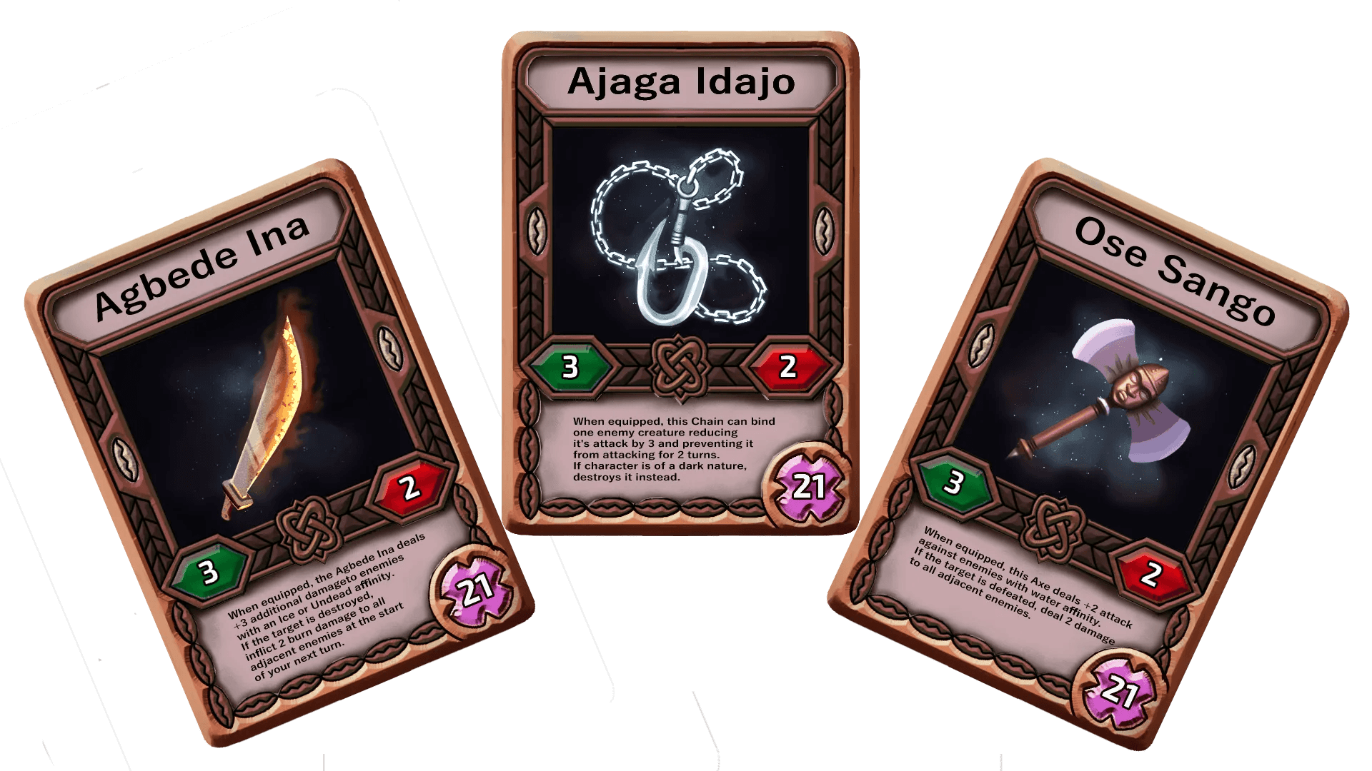 Trading card game art examples